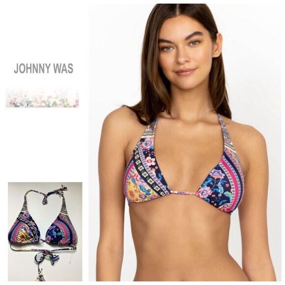 New. Johnny Was floral bikini top. Small. Retails $110 - Picture 1 of 14
